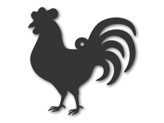 Custom Metal Rooster Ornament | 4" to 5" | 20+ Color Options