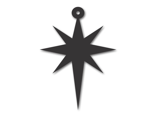 Custom Metal Bethlehem Star Ornament | 4" to 5" | 20+ Color Options