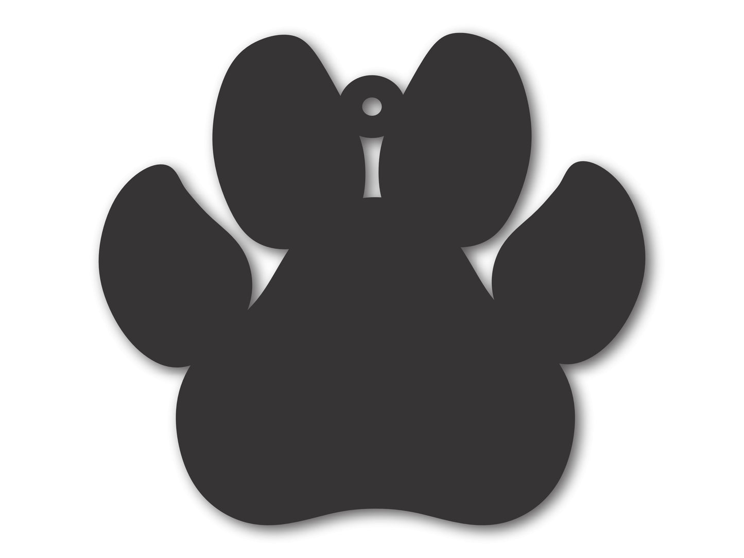 Custom Metal Paw Print Ornament | 4" to 5" | 20+ Color Options