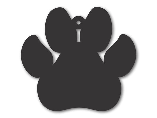 Custom Metal Paw Print Ornament | 4" to 5" | 20+ Color Options