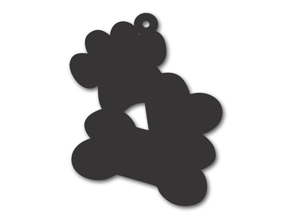 Custom Metal Paw, Heart, Bone Ornament | 4" to 5" | 20+ Color Options