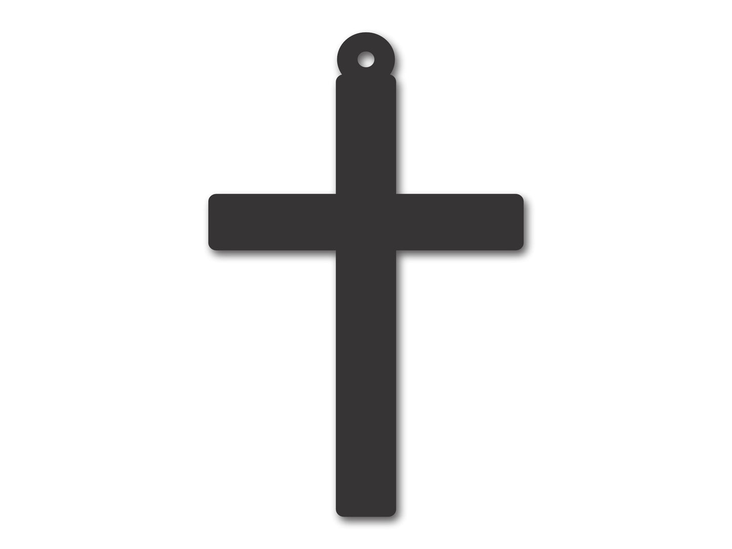 Custom Metal Cross Ornament | 4" to 5" | 20+ Color Options