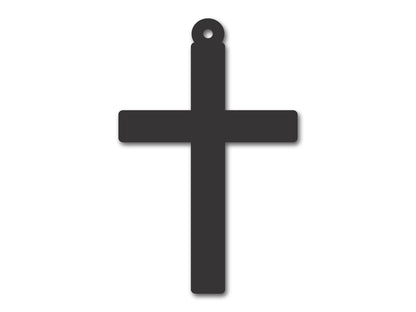 Custom Metal Cross Ornament | 4" to 5" | 20+ Color Options