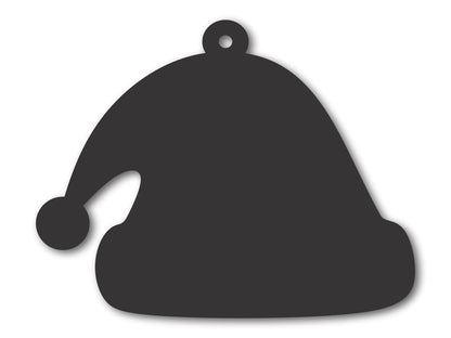 Custom Metal Santa Hat Ornament | 4" to 5" | 20+ Color Options