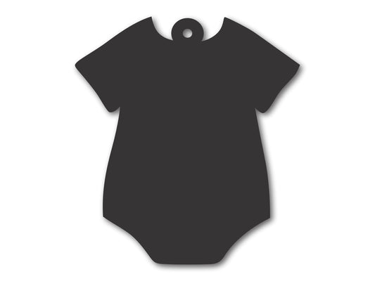 Custom Metal Onesie Ornament | 4" to 5" | 20+ Color Options