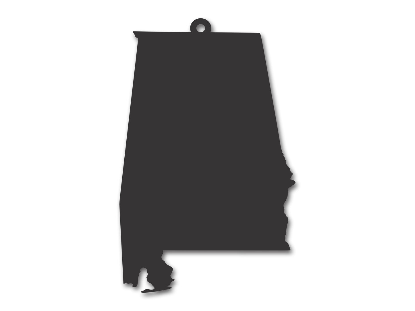 Custom Metal Alabama State Ornament | 4" to 5" | State Ornaments | 20+ Color Options