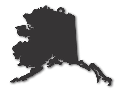 Custom Metal Alaska State Ornament | 4" to 5" | State Ornaments | 20+ Color Options