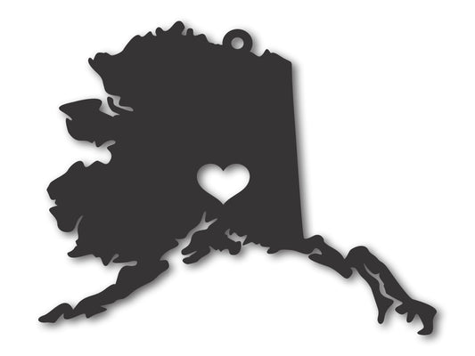 Custom Metal Anchorage Alaska State Ornament | 4" to 5" | State Ornaments | 20+ Color Options