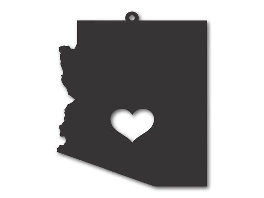 Custom Metal Phoenix Arizona State Ornament | 4" to 5" | State Ornaments | 20+ Color Options