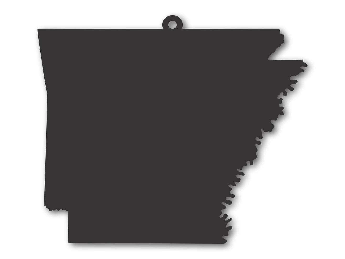 Custom Metal Arkansas State Ornament | 4" to 5" | State Ornaments | 20+ Color Options
