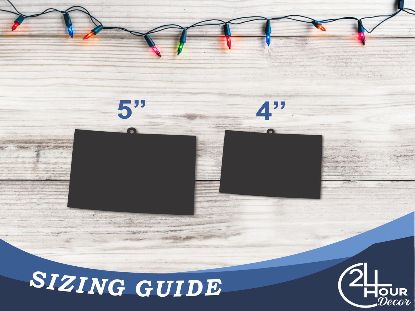 Custom Metal Colorado State Ornament | 4" to 5" | State Ornaments | 20+ Color Options