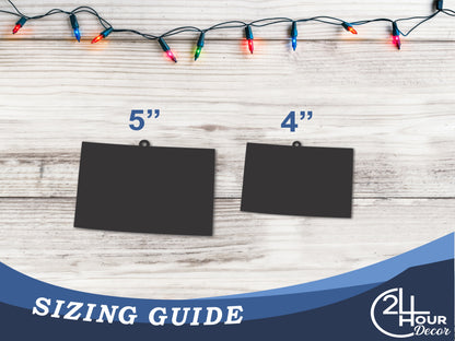 Custom Metal Colorado State Ornament | 4" to 5" | State Ornaments | 20+ Color Options