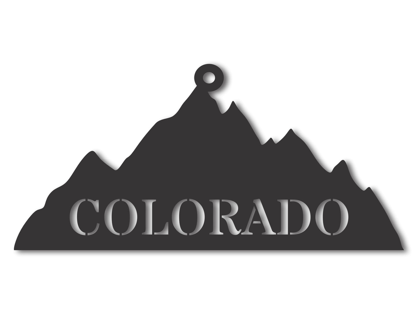 Custom Metal Colorado Mountains State Ornament | 4" to 5" | State Ornaments | 20+ Color Options