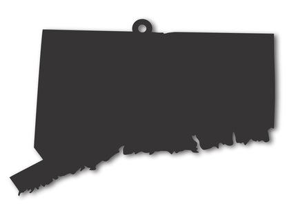 Custom Metal Connecticut State Ornament | 4" to 5" | State Ornaments | 20+ Color Options