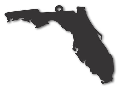 Custom Metal Florida State Ornament | 4" to 5" | State Ornaments | 20+ Color Options