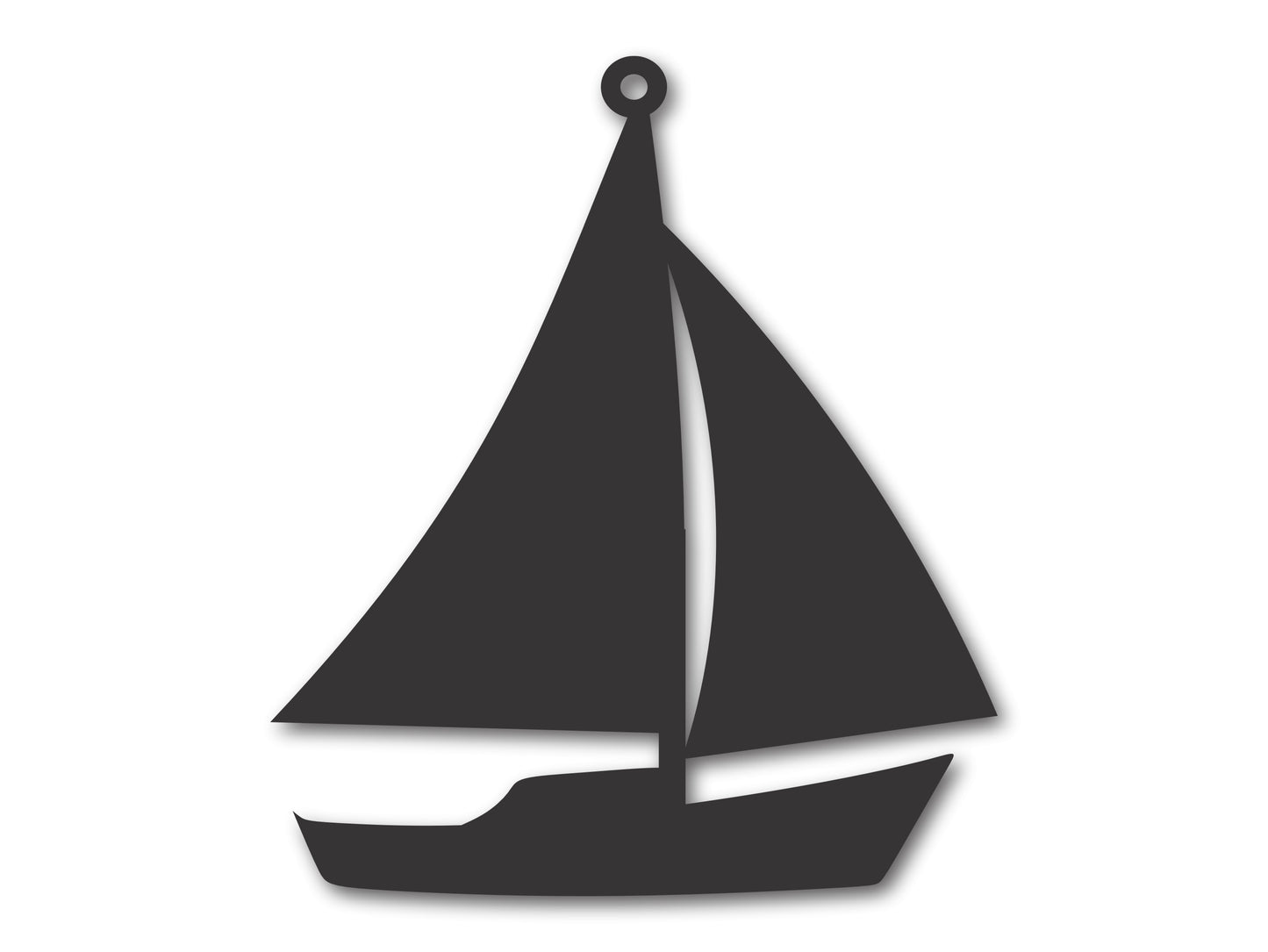 Custom Metal Sailboat Ornament | 4" to 5" | State Ornaments | 20+ Color Options