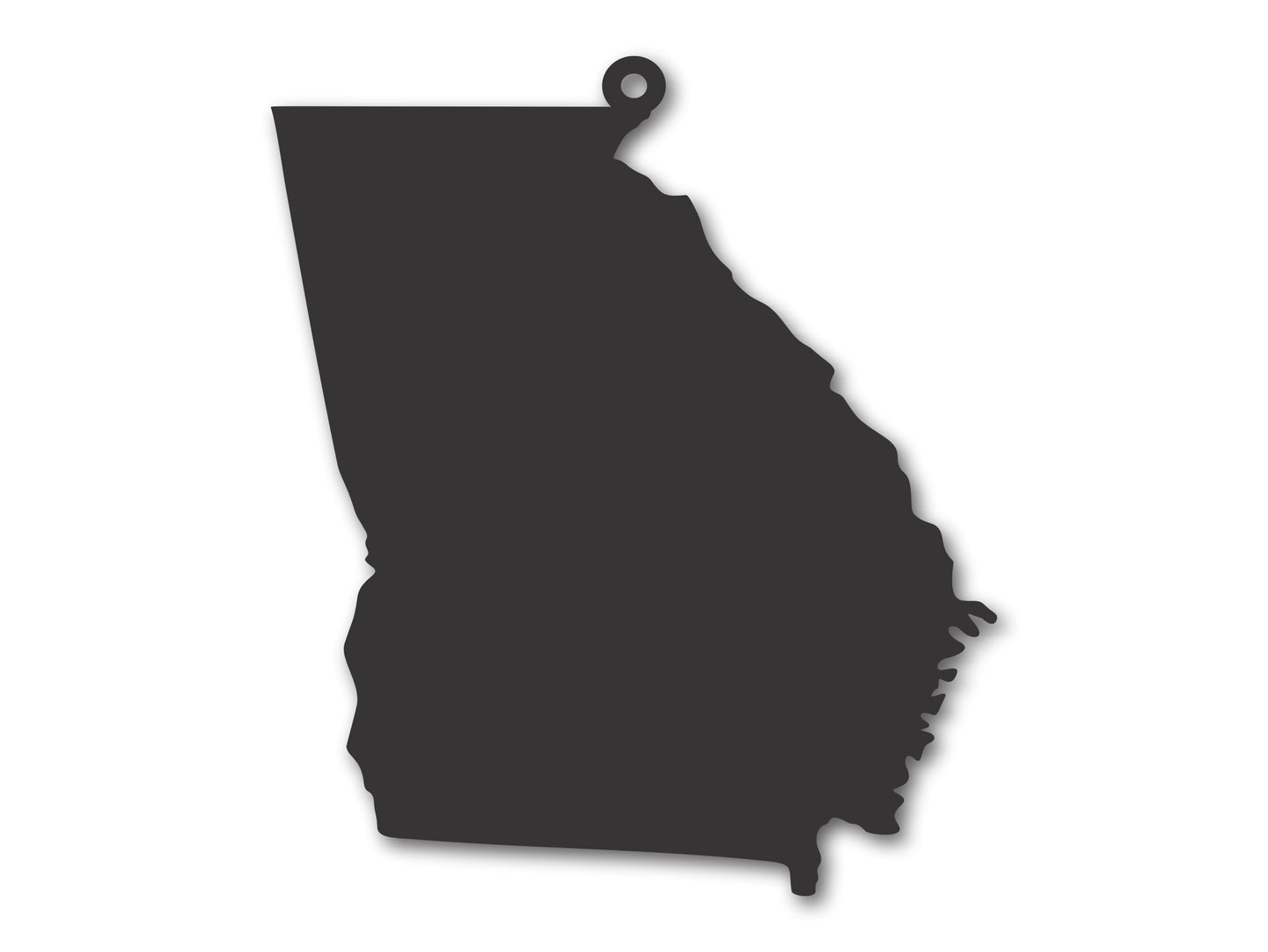 Custom Metal Georgia State Ornament | 4" to 5" | State Ornaments | 20+ Color Options