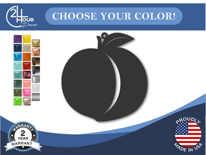 Custom Metal Georgia Peach State Ornament | 4" to 5" | State Ornaments | 20+ Color Options