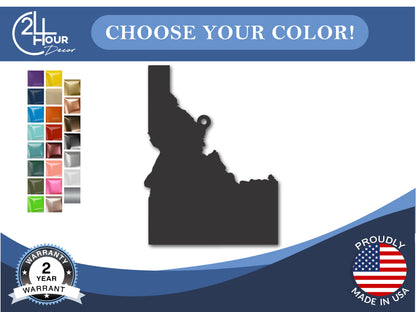 Custom Metal Idaho State Ornament | 4" to 5" | State Ornaments | 20+ Color Options