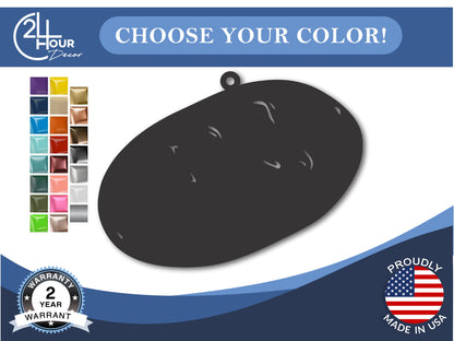 Custom Metal Idaho Potato State Ornament | 4" to 5" | State Ornaments | 20+ Color Options