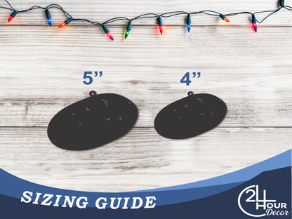 Custom Metal Idaho Potato State Ornament | 4" to 5" | State Ornaments | 20+ Color Options