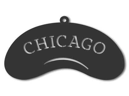 Custom Metal Chicago Bean Illinois State Ornament | 4" to 5" | State Ornaments | 20+ Color Options
