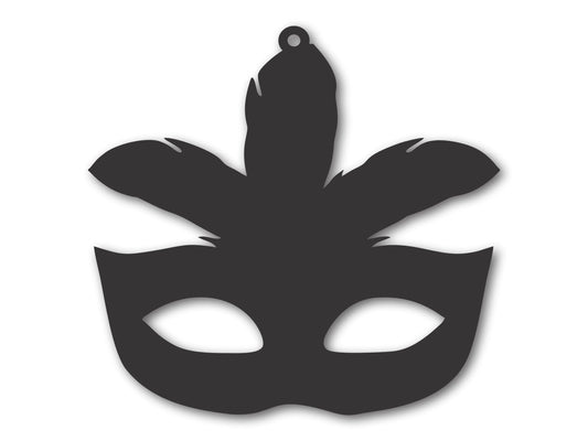 Custom Metal Mardi Gras Mask Ornament | 4" to 5" | State Ornaments | 20+ Color Options
