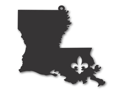 Custom Metal New Orleans Louisiana State Ornament | 4" to 5" | State Ornaments | 20+ Color Options