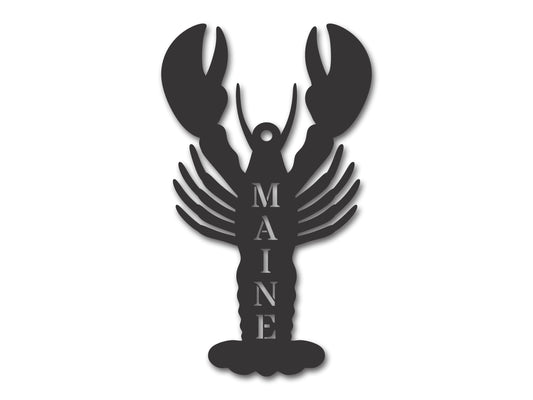 Custom Metal Maine Lobster State Ornament | 4" to 5" | State Ornaments | 20+ Color Options