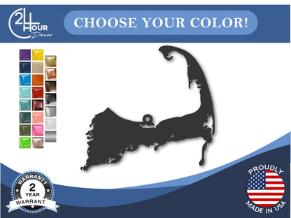 Custom Metal Cape Cod Ornament | 4" to 5" | State Ornaments | 20+ Color Options