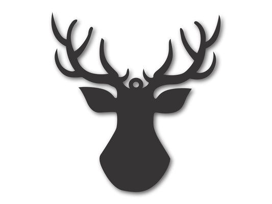 Custom Metal Deer Head Ornament | 4" to 5" | State Ornaments | 20+ Color Options