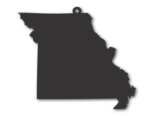 Custom Metal Missouri State Ornament | 4" to 5" | State Ornaments | 20+ Color Options