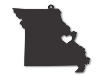 Custom Metal St Louis Missouri Ornament | 4" to 5" | State Ornaments | 20+ Color Options