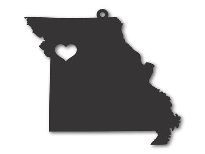 Custom Metal Kansas City Missouri Ornament | 4" to 5" | State Ornaments | 20+ Color Options
