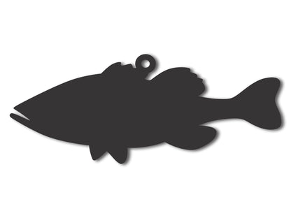 Custom Metal Bass Fish Ornament | 4" to 5" | State Ornaments | 20+ Color Options