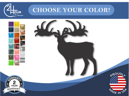 Custom Metal Elk Ornament | 4" to 5" | State Ornaments | 20+ Color Options