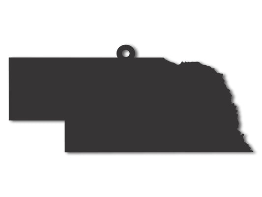 Custom Metal Nebraska State Ornament | 4" to 5" | State Ornaments | 20+ Color Options