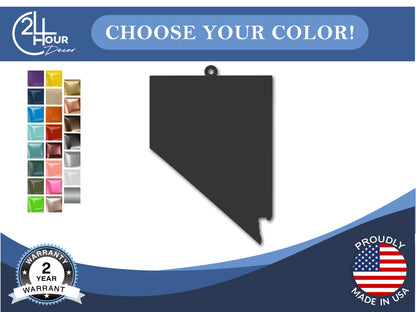 Custom Metal Nevada State Ornament | 4" to 5" | State Ornaments | 20+ Color Options