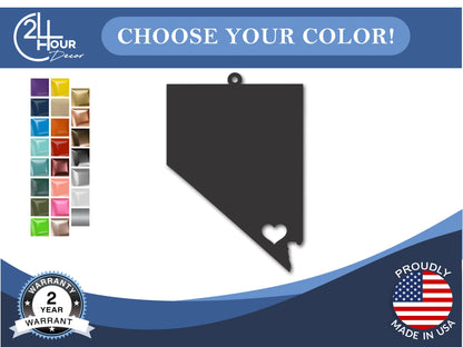 Custom Metal Las Vegas Nevada State Ornament | 4" to 5" | State Ornaments | 20+ Color Options