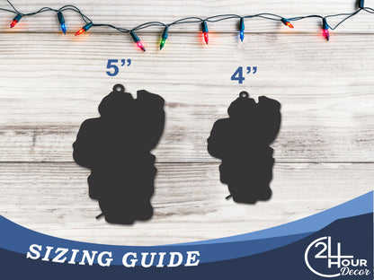 Custom Metal Lake Tahoe Ornament | 4" to 5" | State Ornaments | 20+ Color Options