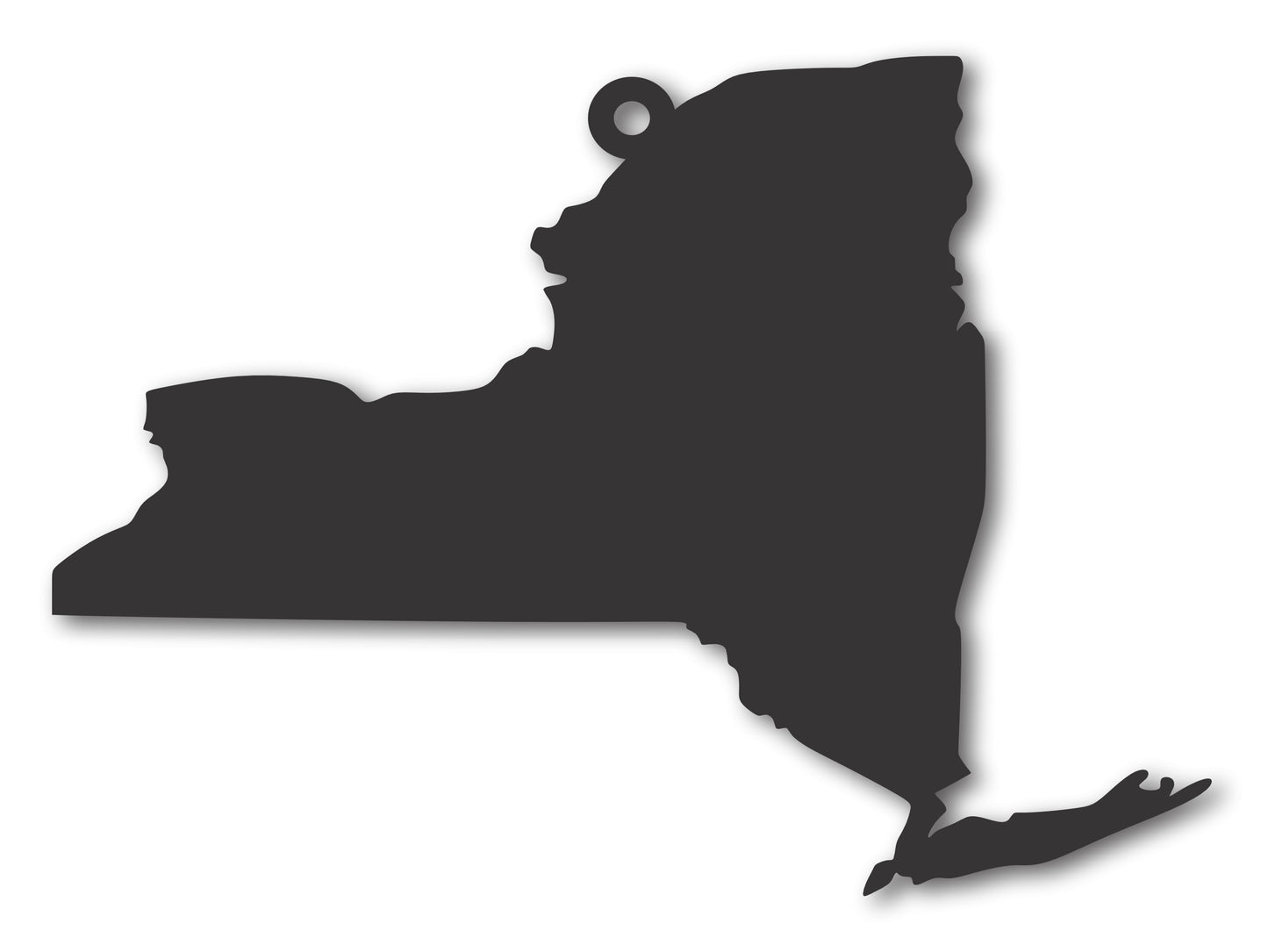 Custom Metal New York State Ornament | 4" to 5" | State Ornaments | 20+ Color Options