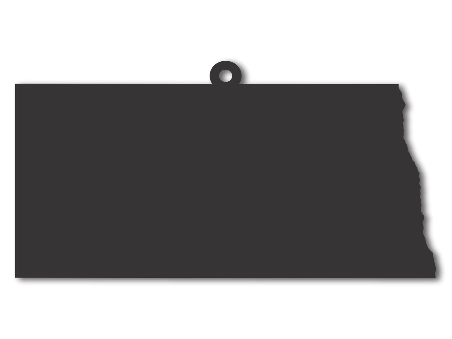 Custom Metal North Dakota State Ornament | 4" to 5" | State Ornaments | 20+ Color Options