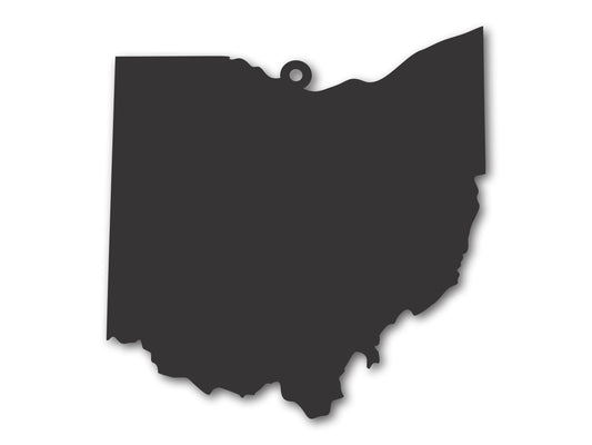 Custom Metal Ohio State Ornament | 4" to 5" | State Ornaments | 20+ Color Options
