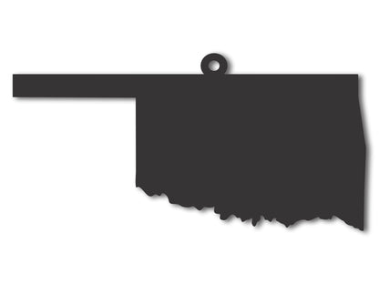 Custom Metal Oklahoma State Ornament | 4" to 5" | State Ornaments | 20+ Color Options