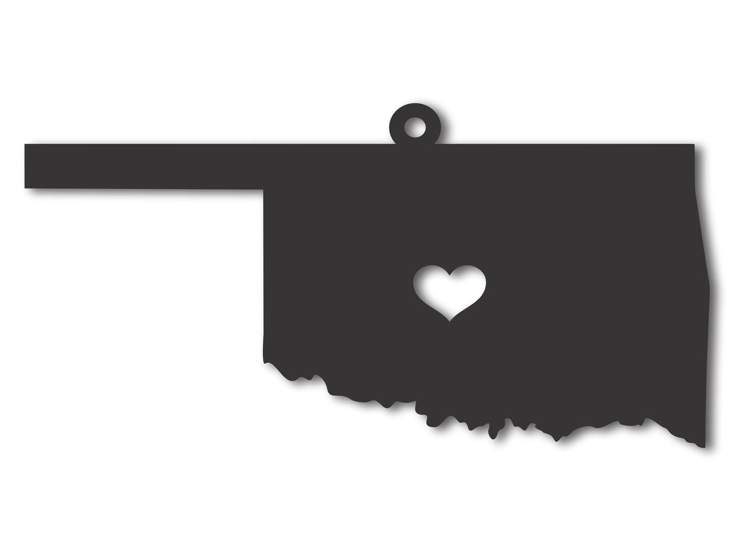 Custom Metal Oklahoma City Oklahoma State Ornament | 4" to 5" | State Ornaments | 20+ Color Options