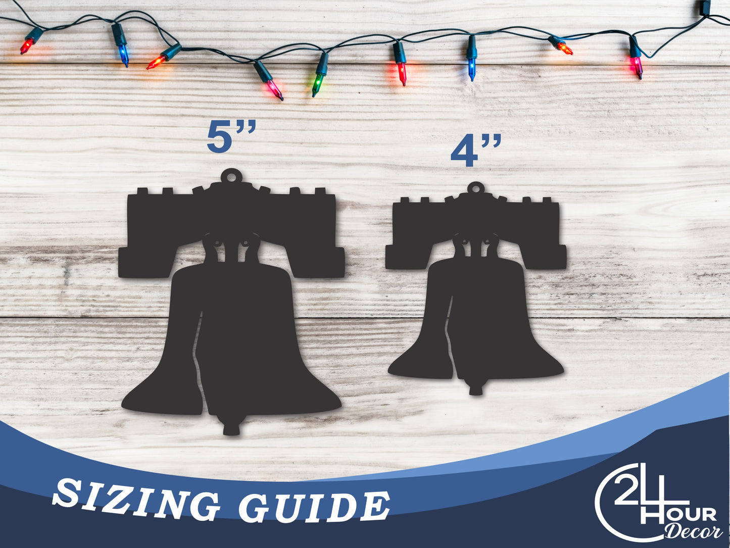 Custom Metal Liberty Bell Pennsylvania State Ornament | 4" to 5" | State Ornaments | 20+ Color Options