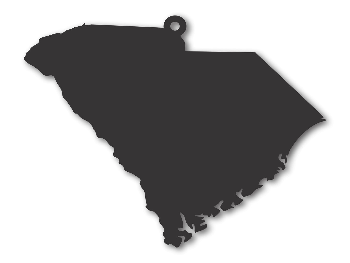 Custom Metal South Carolina State Ornament | 4" to 5" | State Ornaments | 20+ Color Options