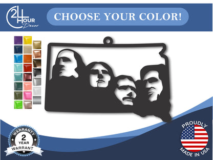 Custom Metal Mount Rushmore South Dakota State Ornament | 4" to 5" | State Ornaments | 20+ Color Options