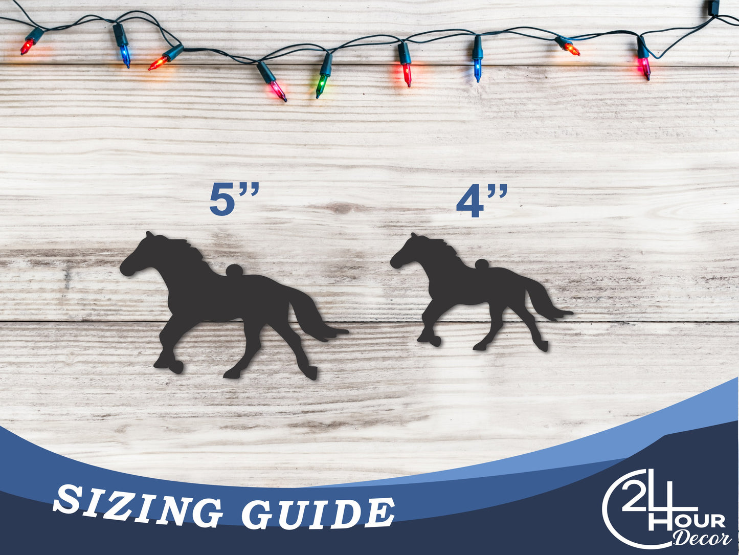 Custom Metal Horse Ornament | 4" to 5" | State Ornaments | 20+ Color Options