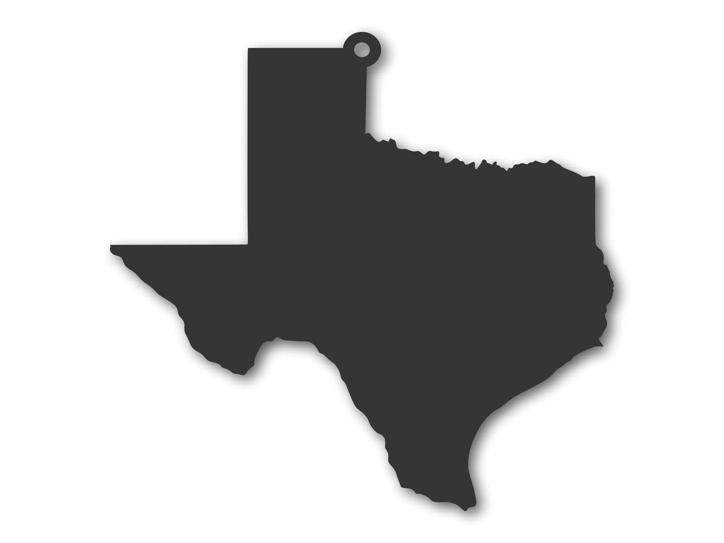 Custom Metal Texas State Ornament | 4" to 5" | State Ornaments | 20+ Color Options